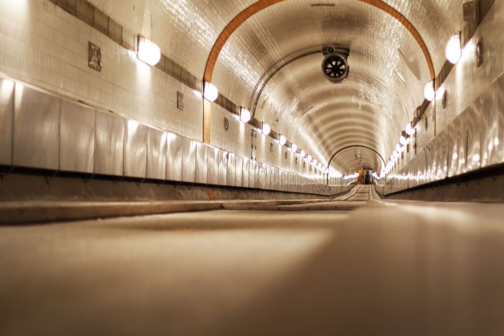 Elbe Tunnel - the tunnel under the river Elbe